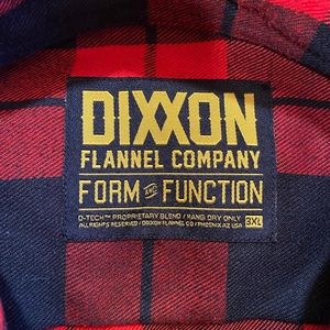 Dixxon Flannel Co Black Red Long Sleeve Flannel Sz 3XL w/ Buttons